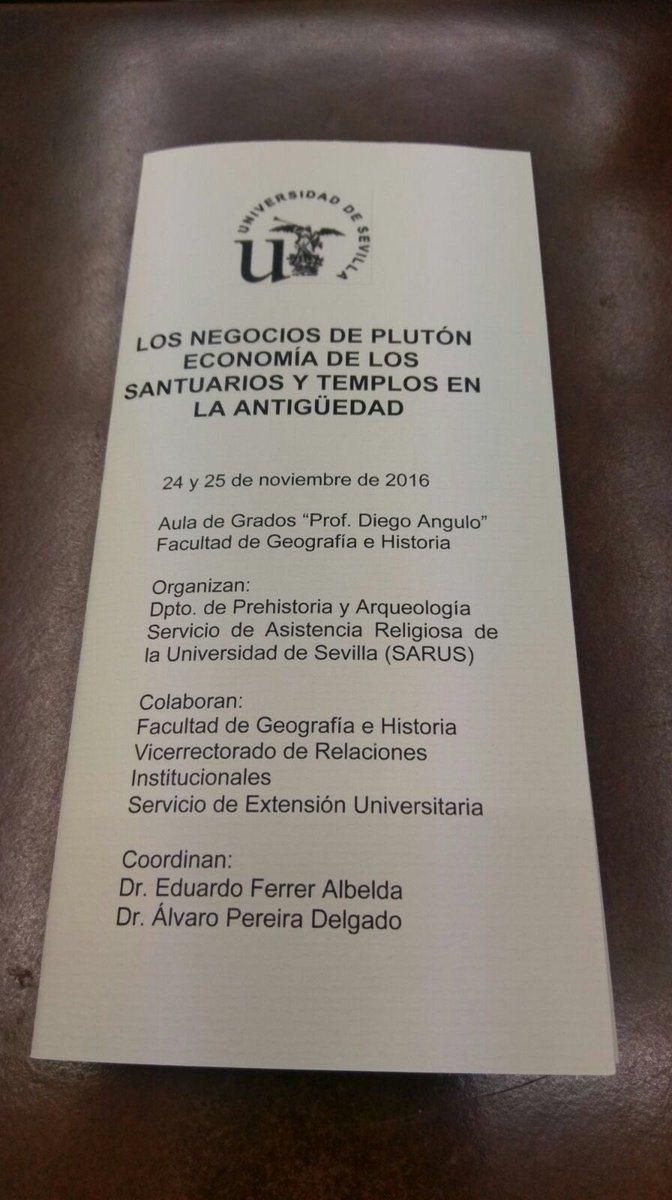 SarusSevilla's tweet photo. Hoy en @unisevilla conferencias sobre las religiones en el mundo antiguo @Delegacion_FGeH @US_RECTORADO https://t.co/FAKN8w0FOu