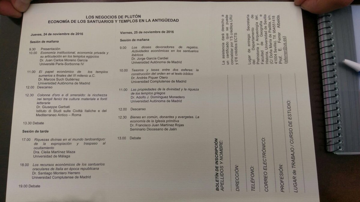 SarusSevilla's tweet photo. Hoy en @unisevilla conferencias sobre las religiones en el mundo antiguo @Delegacion_FGeH @US_RECTORADO https://t.co/FAKN8w0FOu
