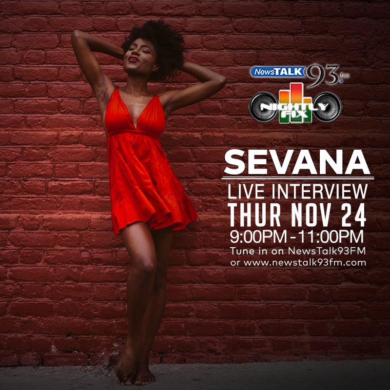 thefixja's tweet photo. Catch talented songstress @SevanaSiren tonight on #NightlyFix, 9-11pm on @Newstalk93fm! #bittooshy https://t.co/ce3FhzMJGI