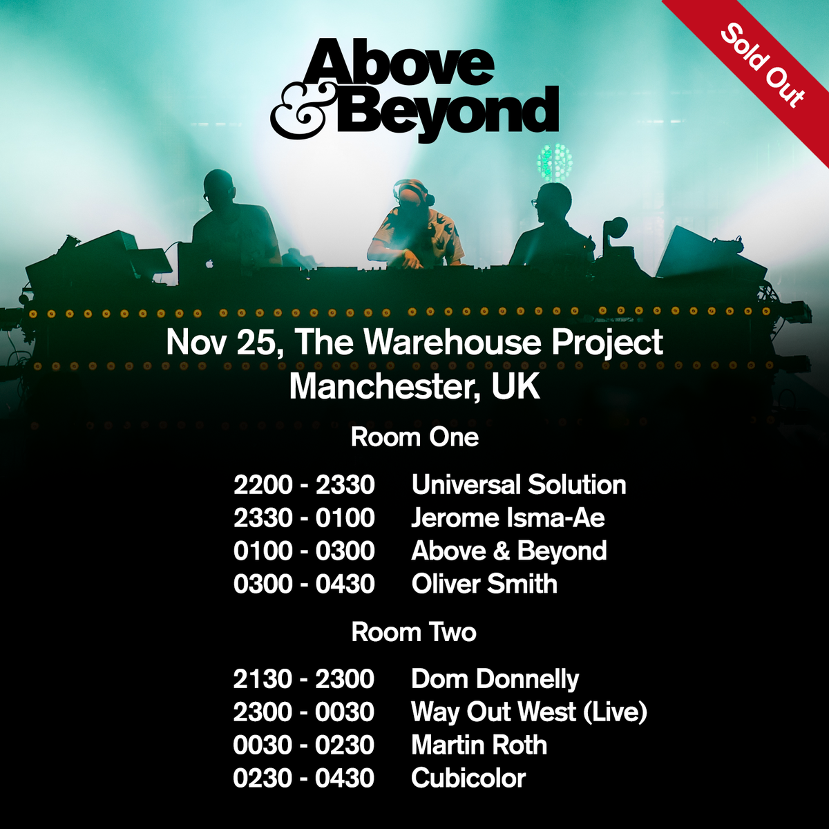 aboveandbeyond's tweet photo. Group Therapy goes underground. @WHP_Mcr tonight. https://t.co/erFgdJOZu4