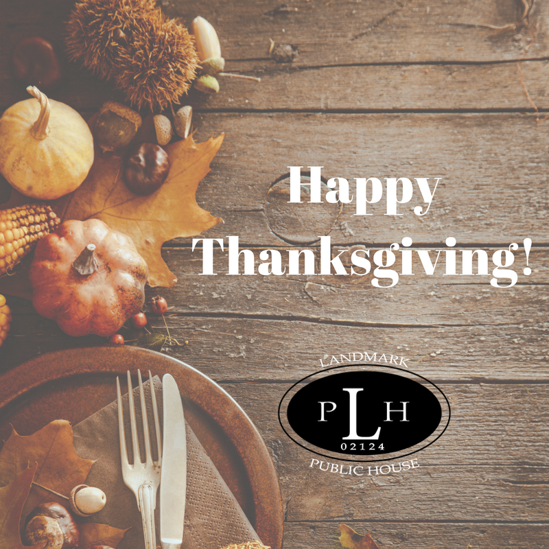 Happy Thanksgiving from all of us at Landmark! We'll be closed today for the holiday and will re-open tomorrow!