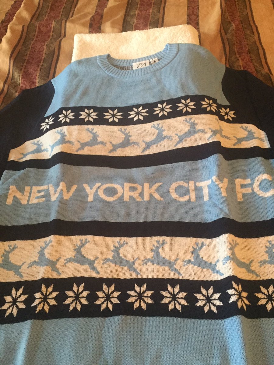 nycfcfpp's tweet photo. Yep π, perfect π day to break out my favorite Christmas π sweater ! @NYCFC #NYCFC #RepresentAlways https://t.co/iz9ZiSsmXQ