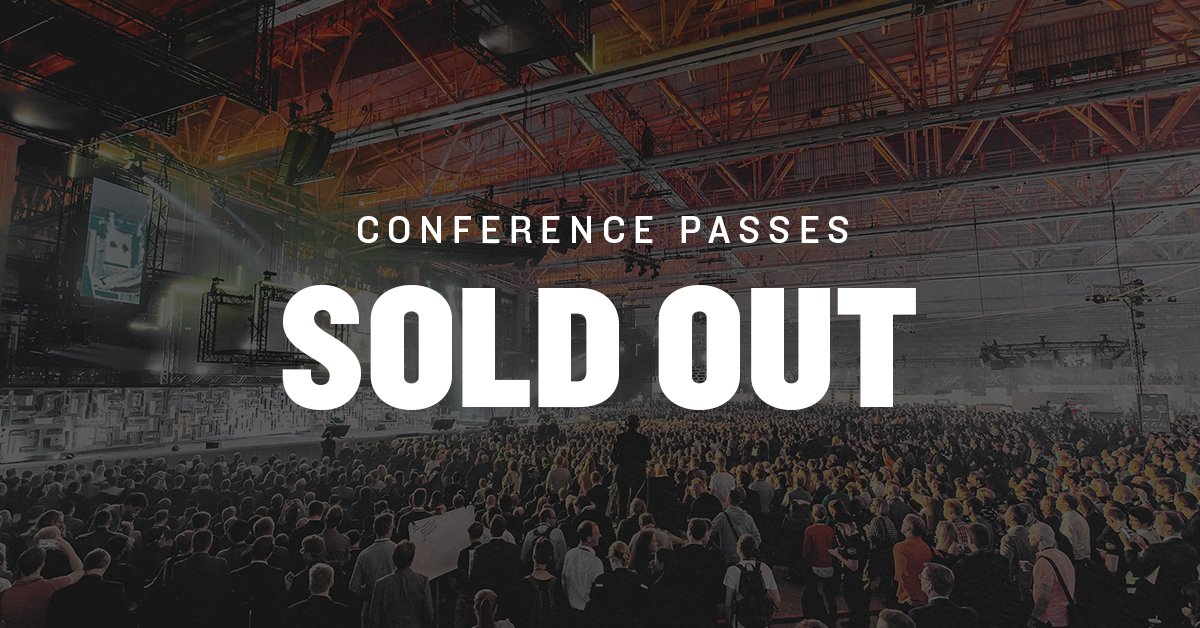 SlushHQ's tweet photo. CONFERENCE PASSES TO SLUSH 2016 ARE SOLD OUT! Still few Startup, Investor, Executive and Slush Music Passes left at https://t.co/MozGbDC2an https://t.co/yGjxNr5HkQ