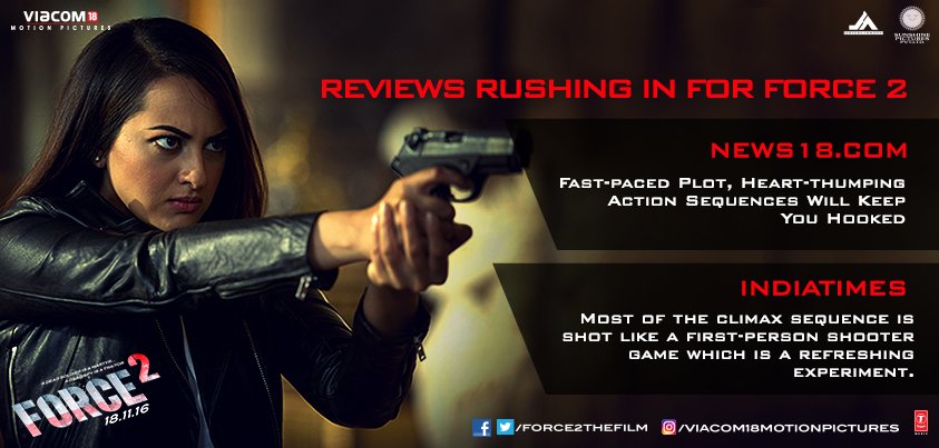 Force2thefilm's tweet photo. The critics have given their verdict!

Book your tickets for #Force2 now: https://t.co/3p4XjKsPzd 
@Viacom18Movies https://t.co/CEofW5vY36