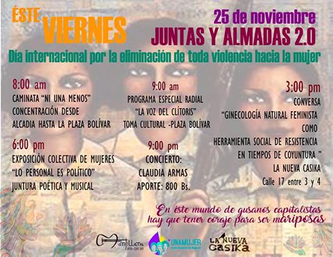 Éste Viernes 25 de Noviembre, activas en Guanare (Portuguesa) #NiUnaMenos