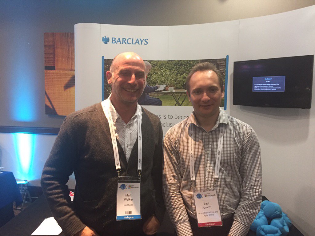 Great to be working with @BarclaysAccess at #ATEConference in Sheffield