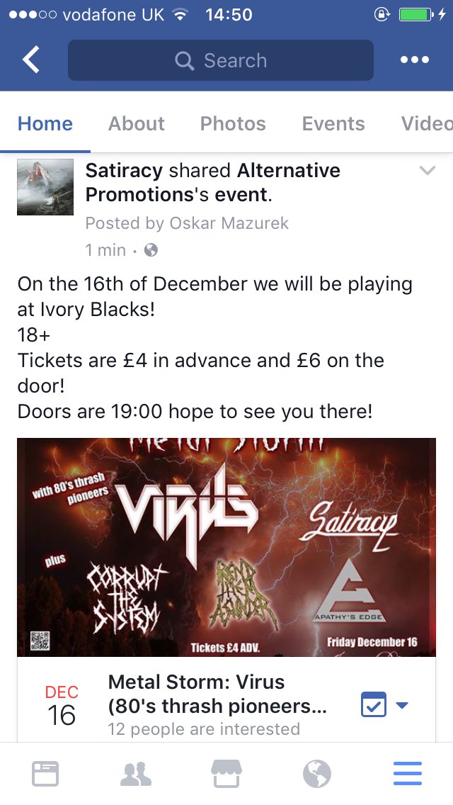 Our next show is on the 16th of December at Ivory Blacks! 18+  7pm doors, tickets £4 advance and £6 on the door!