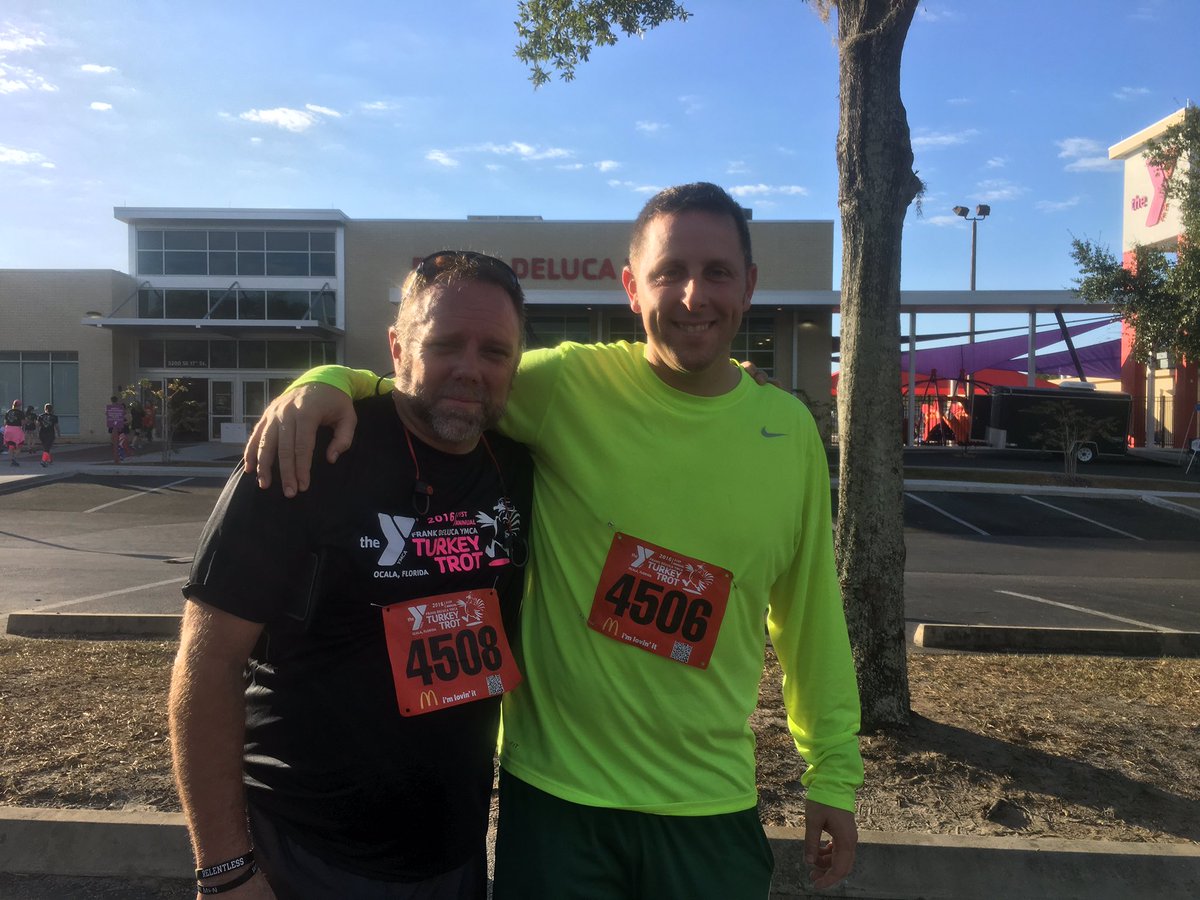 rtatman05's tweet photo. HBC and DBO enjoying some down time at the Ocala Turkey Trot..could not asks for a better friend and colleague. @79colt45 @VHS_Hoops #Ttrot https://t.co/mBQIyAkQqj