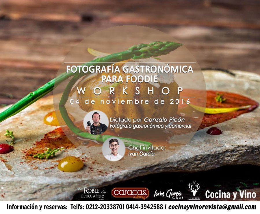 Workshop de fotografía gastronómica con @GONZALOPICON bit.ly/2fbFwok