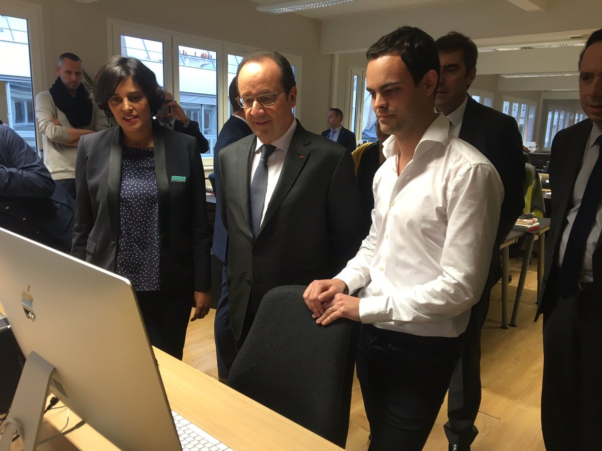 Elysee's tweet photo. A l’initiative de @fhollande,  les demandeurs d’emploi  bénéficient d’un accès gratuit et illimité à la plateforme @OpenClassrooms https://t.co/9pB6ScjgiZ