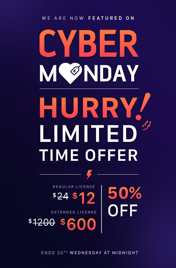 Enjoy major discounts on Cyber Monday - 
themeforest.net/item/pages-adm…