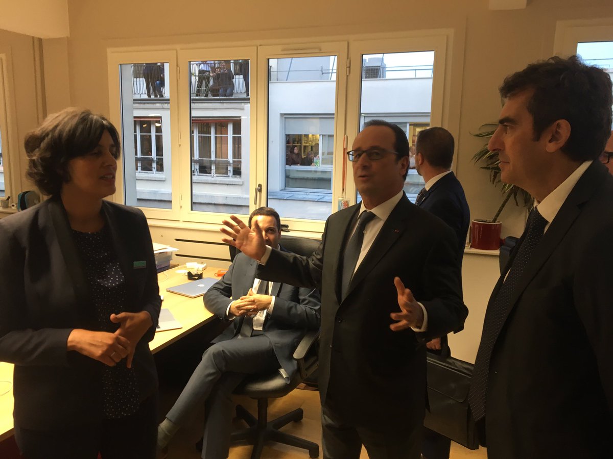 Elysee's tweet photo. OpenClassrooms rend l’éducation accessible à tous en permettant de se former grâce au numérique @fhollande https://t.co/PE0mOqrqmN