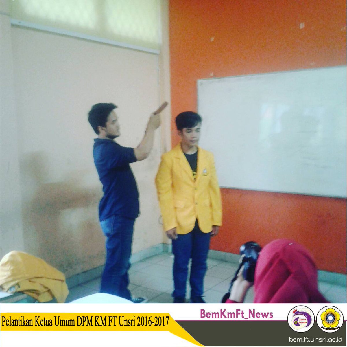 Selamat dan sukses atas dilantiknya Saudara
Febri Jaya Kusuma
Sebagai 
Ketua Umum DPM KM FT Unsri 2016-2017

#MenujuKMFTGemilang