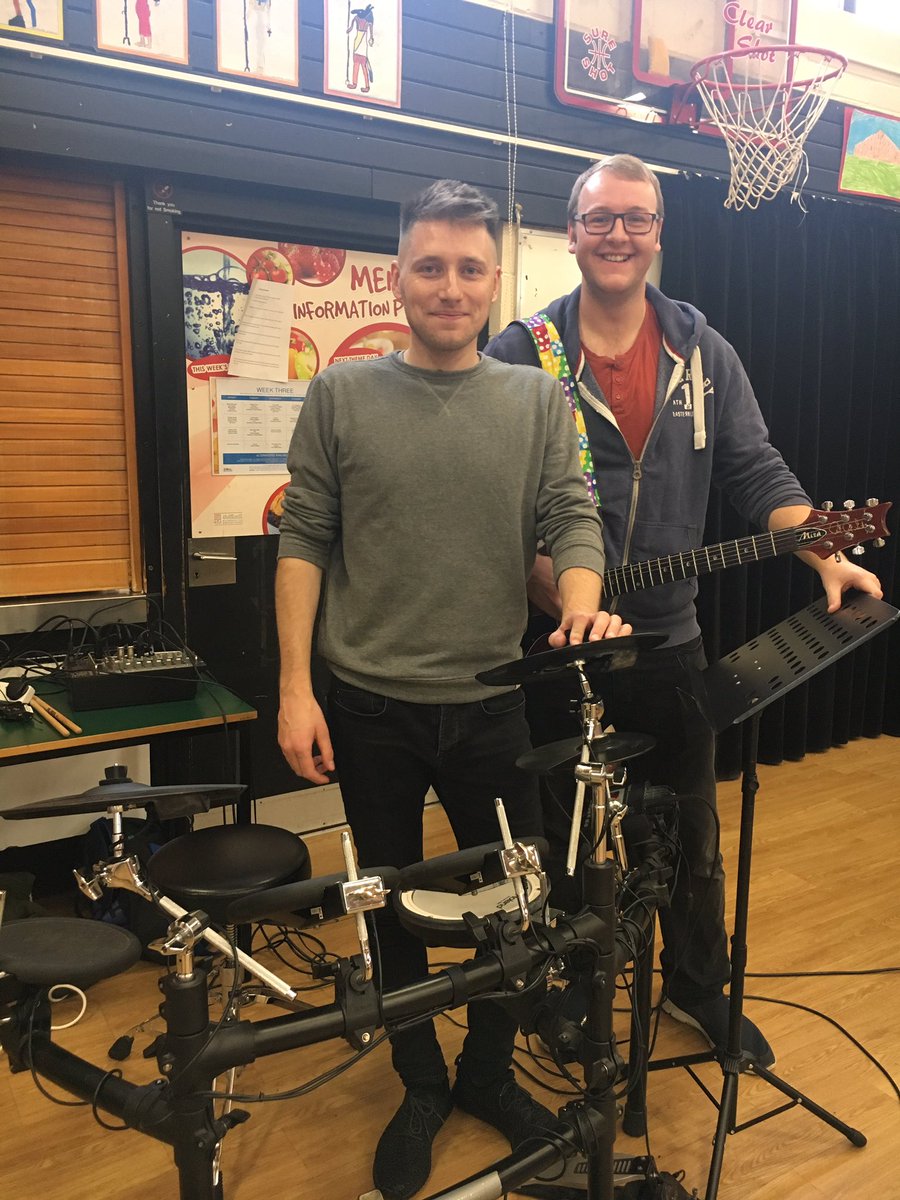 solihullmusic's tweet photo. Thank you @BalsallCommonPS for allowing us to present our Drum and Guitar roadshow today. Your students are amazing! #booklessonsnow https://t.co/8HKSe7zkx5