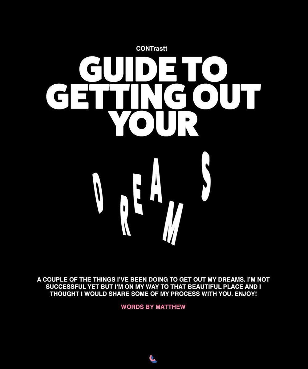 Masaccio_T's tweet photo. This is great even though i know most of it “@CONT_rastt: CONTrastt GUIDE TO GETTING OUT YOUR DREAMS // #CONTrastt https://t.co/sU8dv8Fc6c”