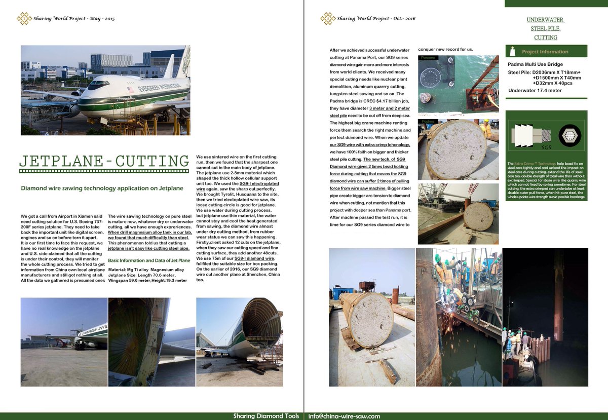 SharingTools's tweet image. our electroplated and sintered  diamond wire. Double Insurances with extra crimped tech. safety is always top concern on our product update.