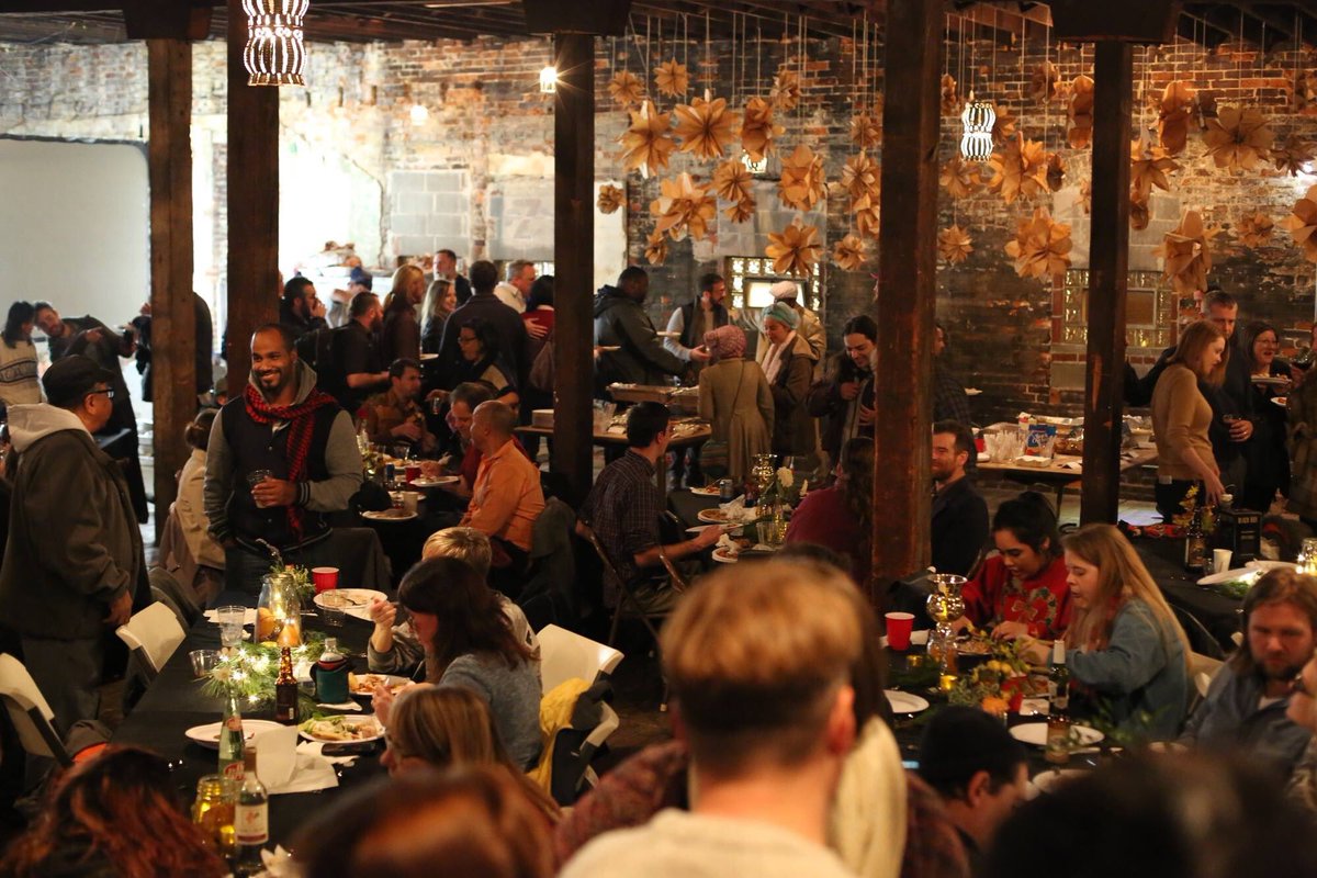 numina's tweet photo. Happy Thanksgiving! We're thankful for friends, family, community, &amp; the places that support them.

Our STL neighborhood dinner #CherokeeSt https://t.co/KzzeqWnEvd