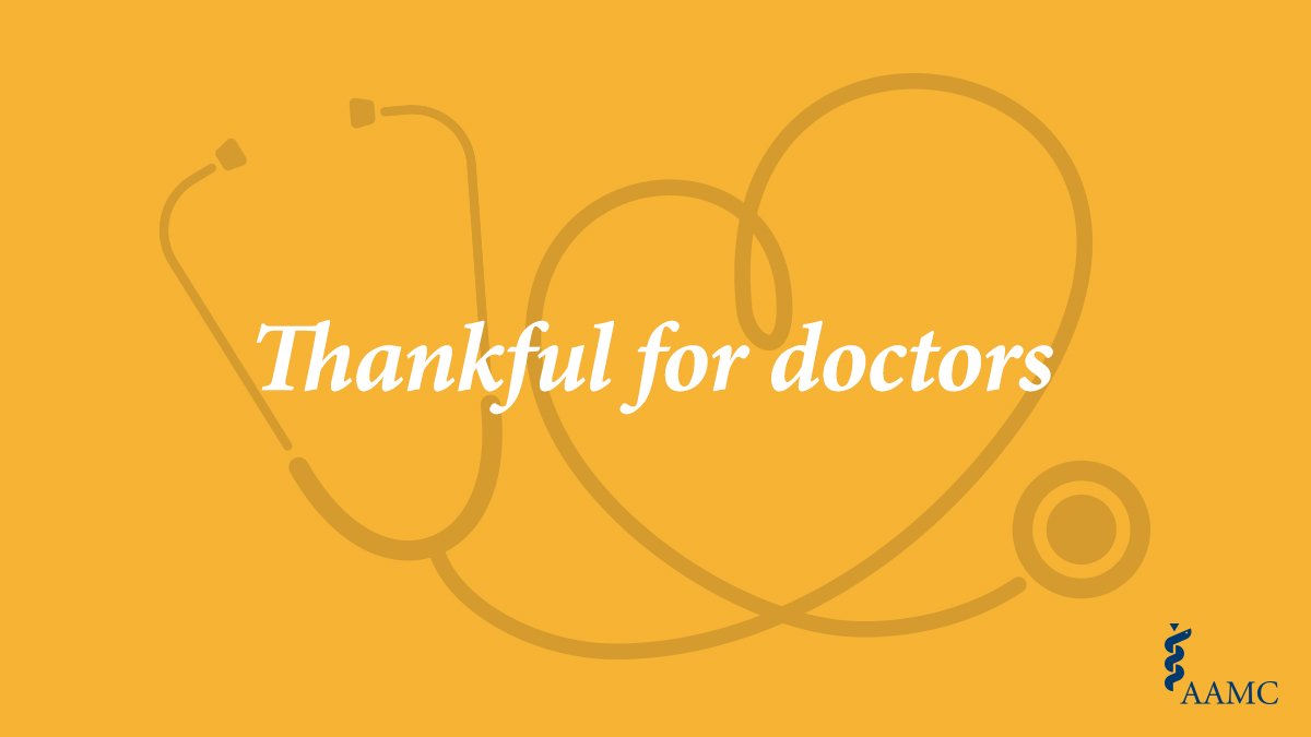 AAMCtoday's tweet photo. Retweet to say “thank you” to doctors who work throughout the year to provide great care. Happy #Thanksgiving! https://t.co/Bvcg7BcDxq