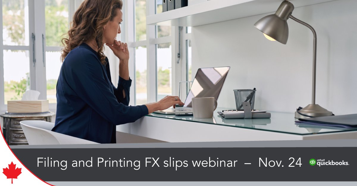 IntuitAcctsCA's tweet photo. Don't miss our Filing and Printing FX Slips webinar today at 2:30pm: https://t.co/bb6OtUo6bf #ProFileTax https://t.co/bR6BBSxhXE
