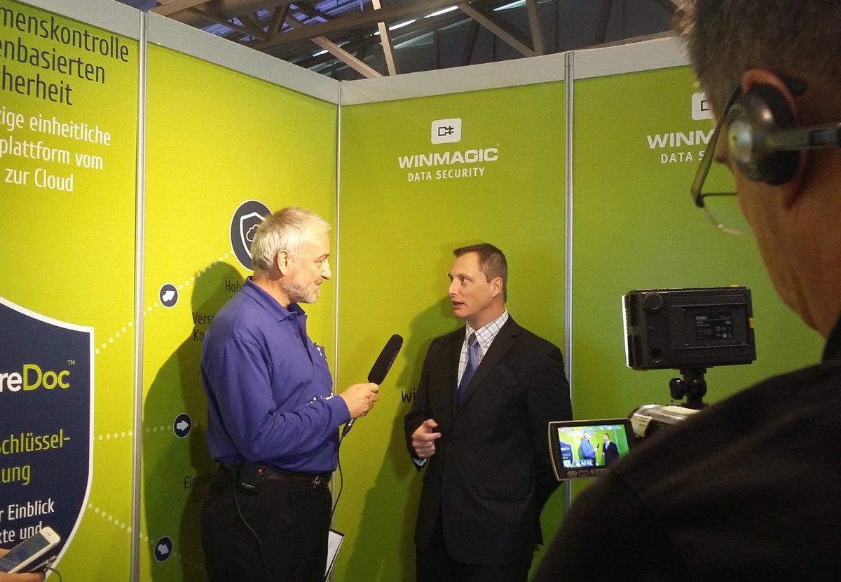 WinMagicDACH's tweet photo. Warum #Verschluesselung in der #Cloud? @JamesLaPalme von @WinMagic stellt sich auf der @CSEFrankfurt den Fragen von @speicherguide #CSEF16 https://t.co/kpZSLmPlQ5