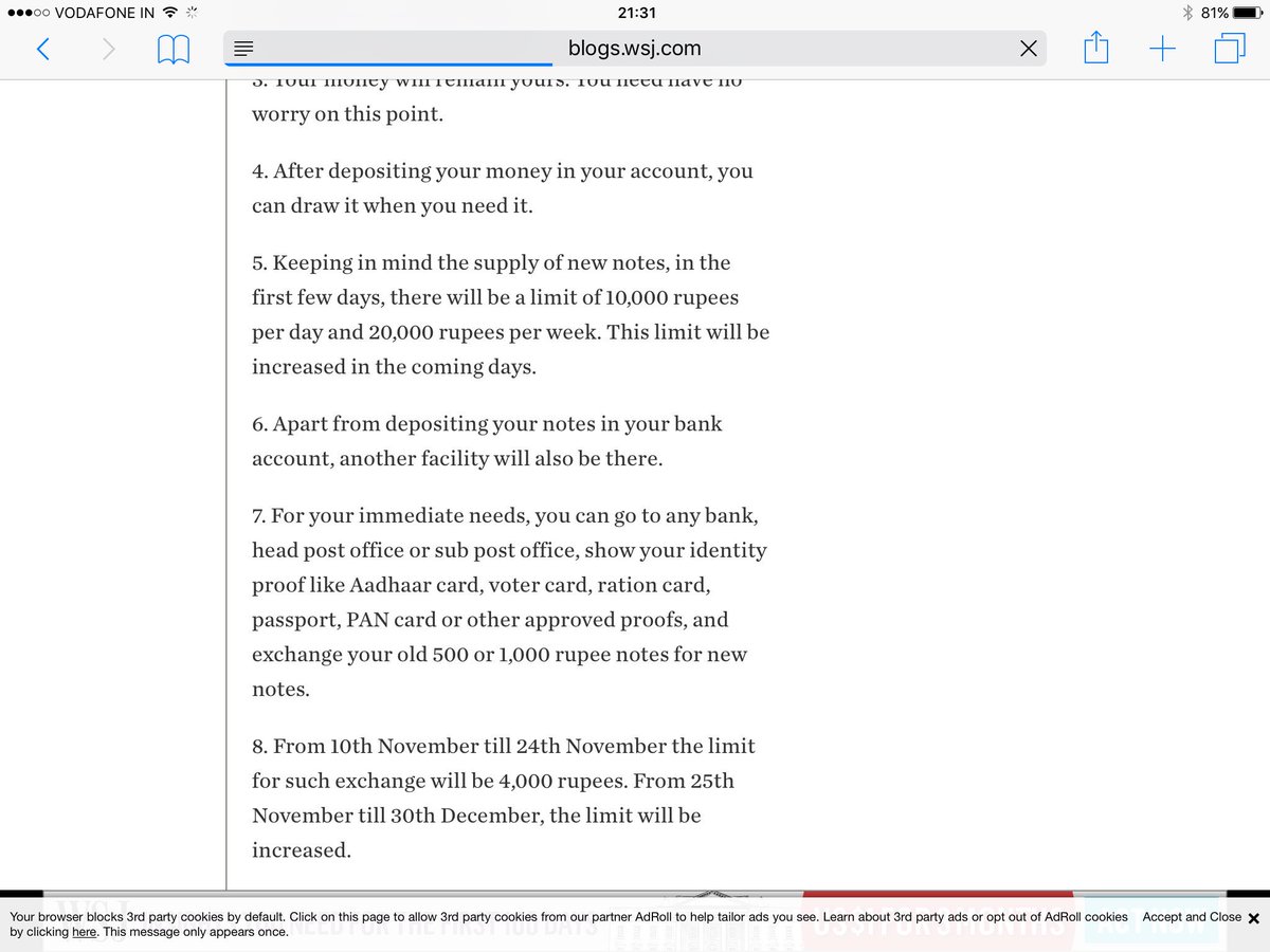 ShekharGupta's tweet image. In Nov 8 speech PM said limit of Rs 4500 exch of old notes will increase from Nov 24. It&apos;s now fully withdrawn. Fair to ambush citizens?