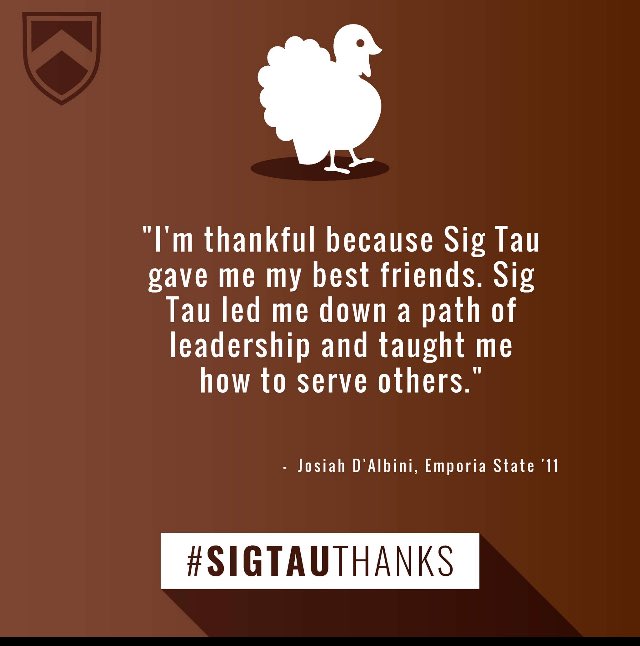 Thankful for Sig Tau and so much more! Happy Thanksgiving everyone!