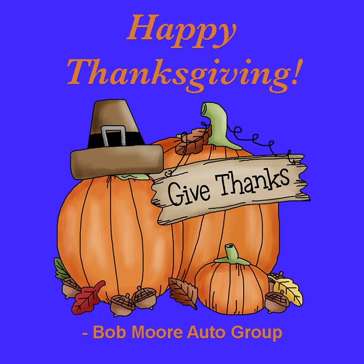 BobMooreSubaru's tweet photo. Happy #Thanksgiving from Bob Moore Auto Group! https://t.co/np64TlNzUZ