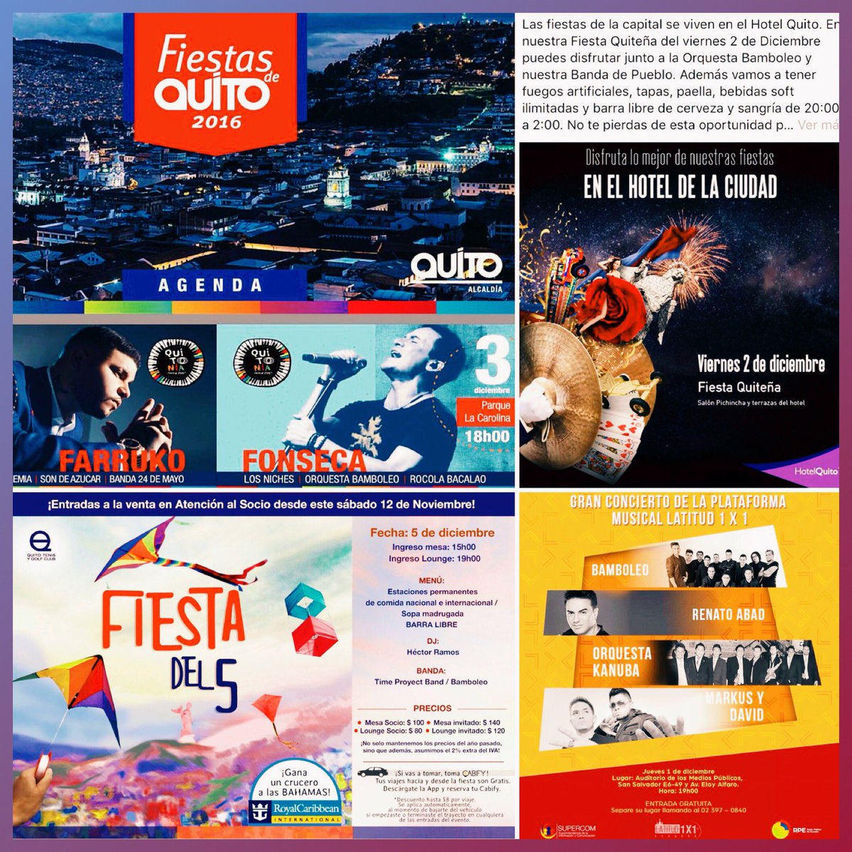 BamboleoEcuador's tweet photo. LAS FÍESTAS DE QUITO Y LA VERDADERA FIESTA BRAVA CON "BAMBOLEO" Y OLÉ!!
#fiestasquito #music #show2016 #Quito https://t.co/QBBZFA8QmF
