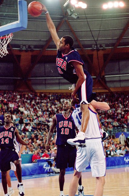 bayner's tweet photo. Watching video with my 7 and 9 yr old of top dunks of all time. Consensus #1 goes to @mrvincecarter15 #PEDday #HoopDad https://t.co/XgfBR9VYoe