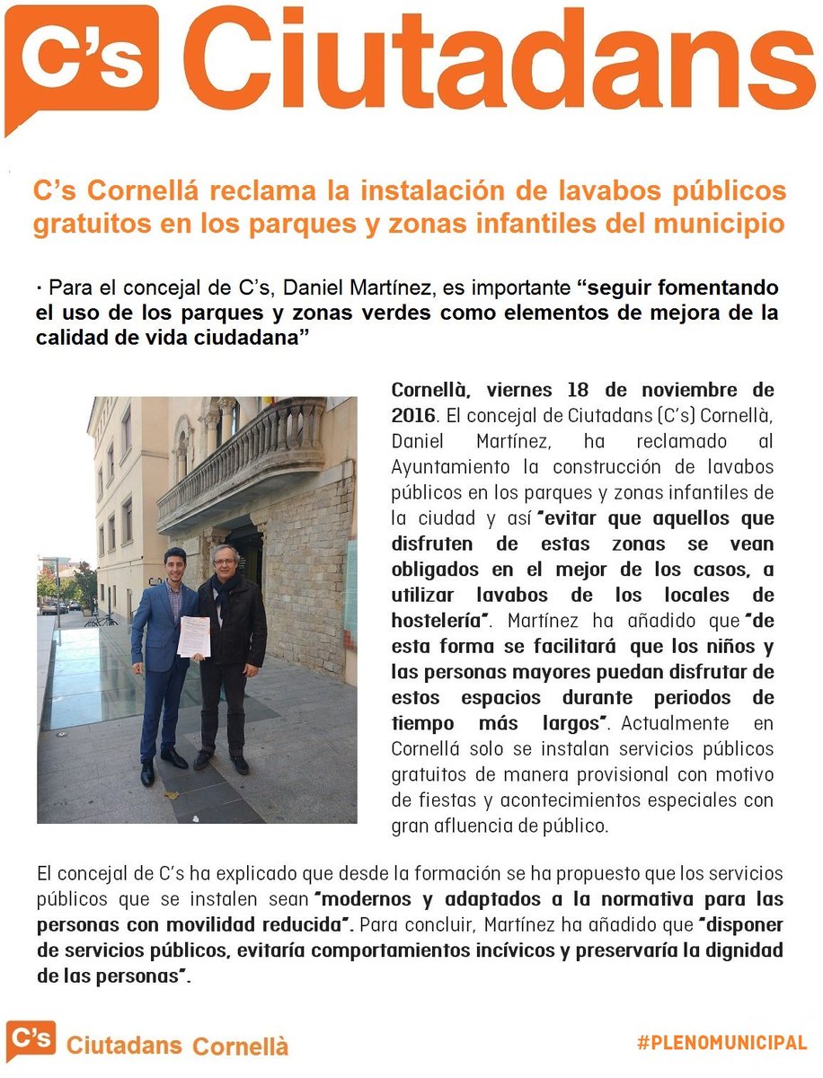 CS_Cornella's tweet photo. Aún estáis a tiempo para venir al #PlenoMunicipal de este mes de noviembre. La política más cercana al ciudadano... #Cornellá #CornelláCs https://t.co/1l9rU3gG47