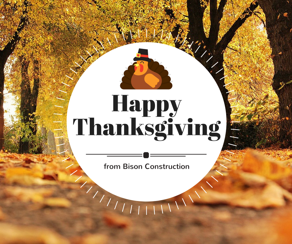 BisonHomesOK's tweet photo. Happy Thanksgiving from Bison Construction! This year we are thankful for all of our customers who have trusted us with their projects! https://t.co/ogiZJsEFc6
