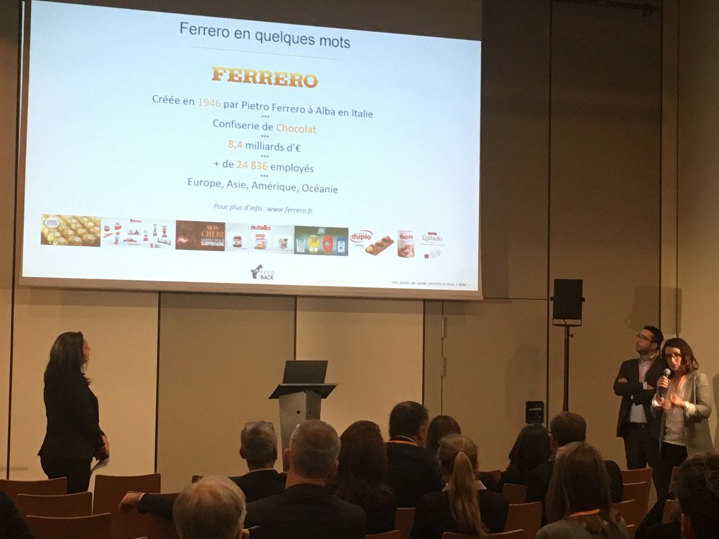 FEEDBACK_France's tweet photo. @FerreroFR : audit des animations commerciales par @FEEDBACK_France . Témoignage à @AssociationIFM #JAIFM2016 https://t.co/ms7VE9Gg54