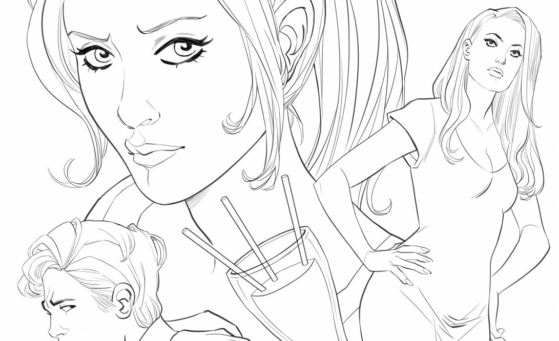 S_Marguerite's tweet photo. Inking one famous love triangle of the comics world 
#archie https://t.co/7Q1zpSA12b