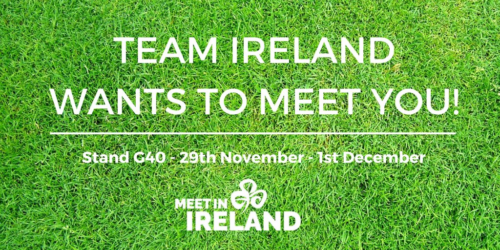 MeetInIreland's tweet photo. #EventProfs will we see you @ibtmworld next week? Stop by the @MeetInIreland stand (G40) to Meet the Team! #MakeItIreland https://t.co/hGhiMbolYd