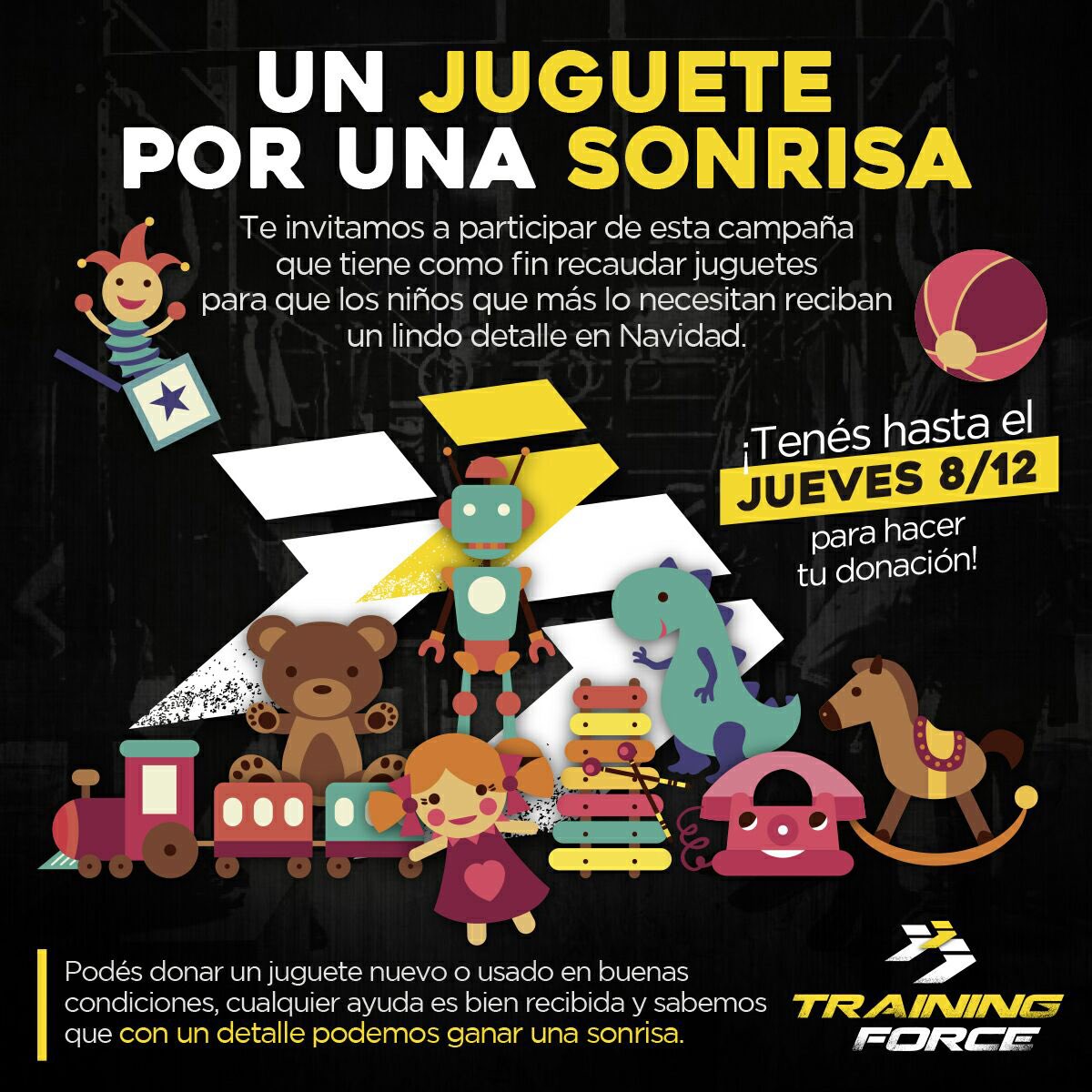 LaTrupSolidaria's tweet photo. Te invitamos a sumarte a #UnJuguetePorUnaSonrisa acercando juguetes a los instructores de #ZTrup. Consultas zumbasolidariacba@gmail.com 🎲🐳🐻😍 https://t.co/tW5h1kOVN7