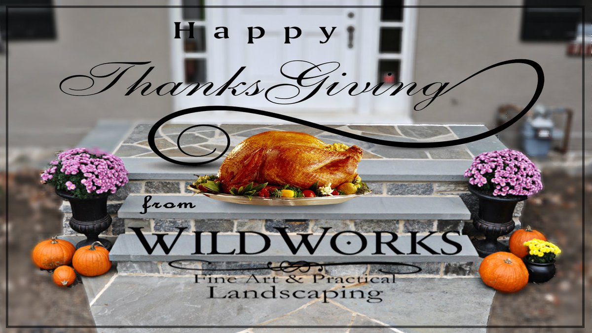 WildWorksllc's tweet photo. Happy Thanksgiving from WildWorks! For inquiries contact 410-803-3743. Anything is possible with our design team! #thanksgiving #landscaping https://t.co/uo6oaSMKob