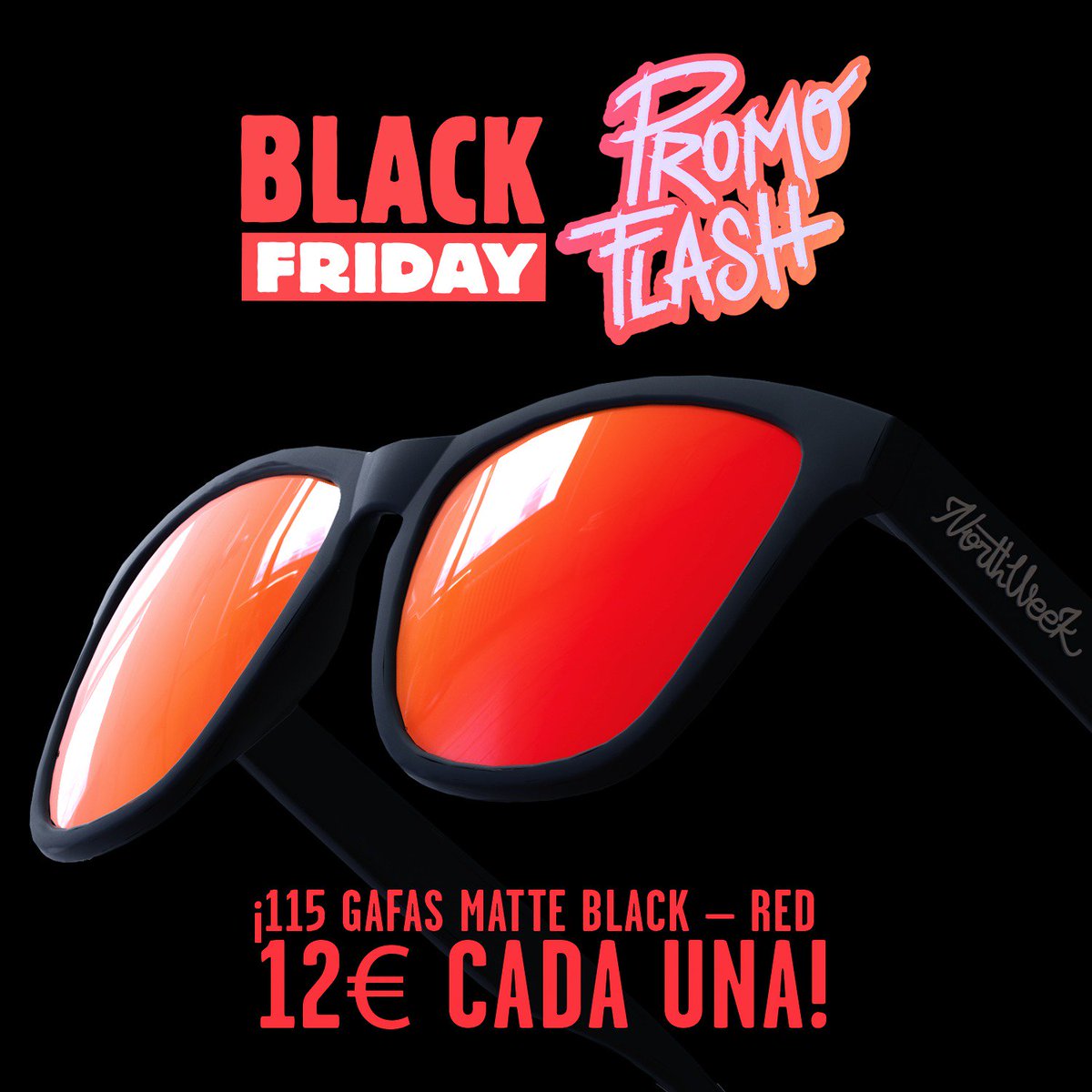 Northweek's tweet photo. Última Promo Flash Northweek del Jueves
Sorteo: gafa MATTE BLACK - RED
+RT fijo
+ #PromosFlashNorthweek
➡ https://t.co/xQCBSvpRlI ⬅ https://t.co/NCqhKFYiNh