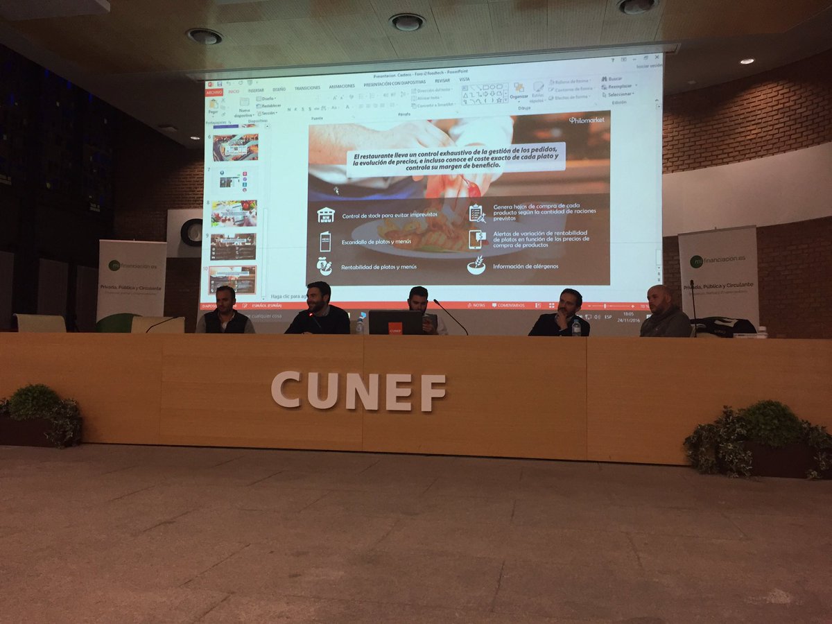 mifinanciacion's tweet photo. Comienzan las preguntas de los asistentes a las startups @Guudjob @Zapper_spain @Cheerfy @aloha24spain y #Caeteris #ForoFoodtech https://t.co/j2NzO2kbtX