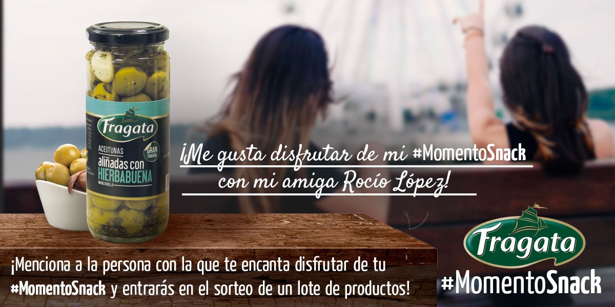 FragataES's tweet photo. ¡Cómo nos gusta picar! ¡Menciona a la persona con la que te encanta disfrutar de tu
#MomentoSnack y participa! Info: https://t.co/xzkTJXdv3S https://t.co/e1vxMhKCDO