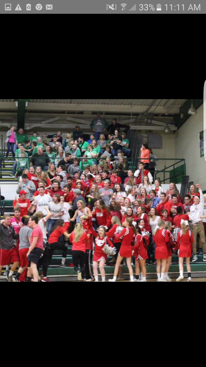 The reaction of our Pep club when <a href="/braeden_beard/">Curlytop_32</a> hit the Buzzer to take us into ot😂