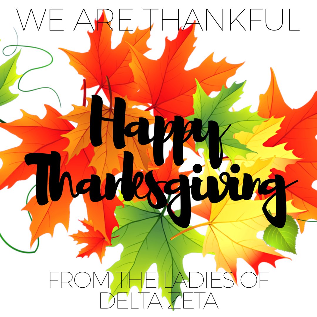 DeltaZetaATU's tweet photo. Happy Thanksgiving, everyone! We hope your day is filled with lots of love &amp; lots of pie😋🦃 https://t.co/E4Qa8mRLK7