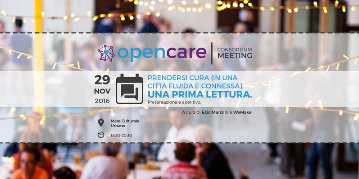 Siete tutti invitati il 29 novembre alle 18.30 all'intervento di Ezio Manzini sul tema " Prendersi Cura" #opencare.  goo.gl/EYaa33
