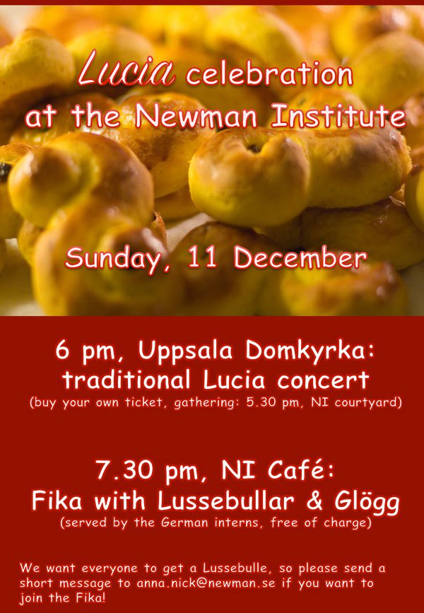 newmaninstitut1's tweet photo. All students at the Newman Institute are invited to celebrate “Luciadagen” with the German… https://t.co/Nt76lYpwkG https://t.co/I5kkxlE7hS
