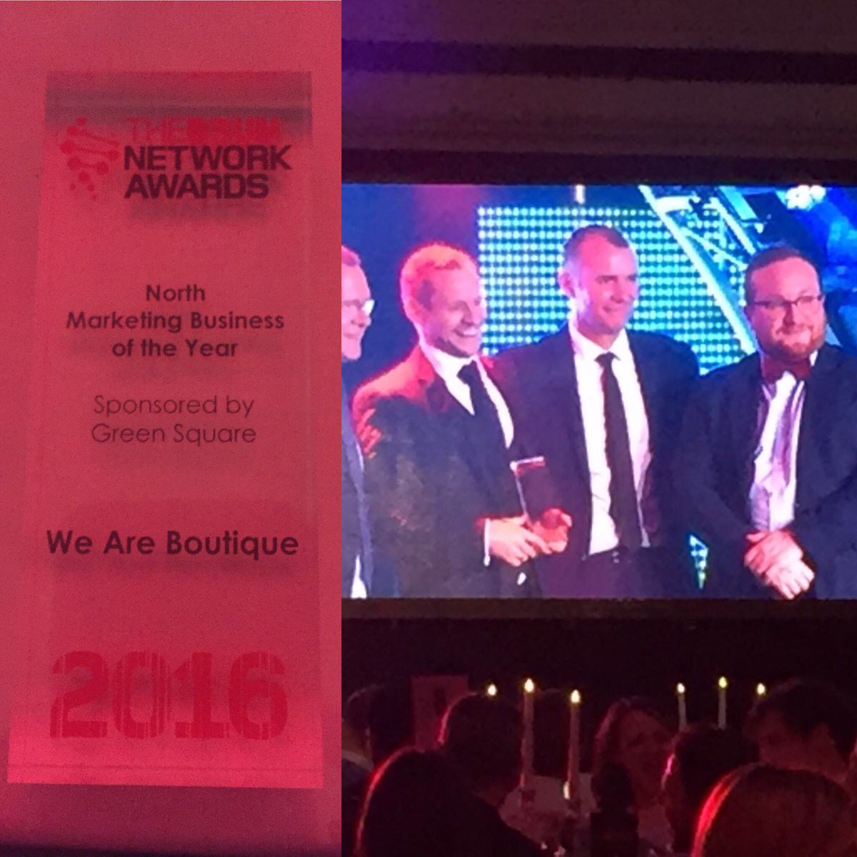 WeAreBoutiqueUK's tweet photo. Holy mother of pearl. We won northern marketing agency of the year. So proud of the team. Love you all *Simon. https://t.co/0wclVynU79