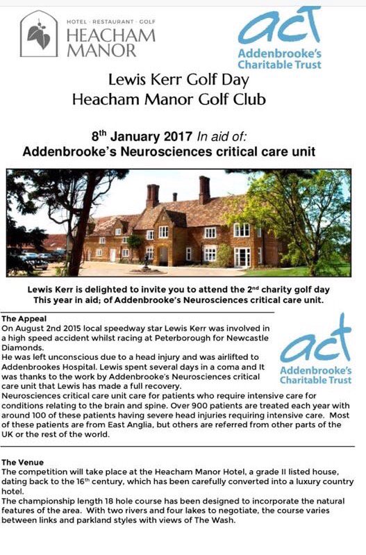 LewisKerrRacing's tweet photo. Please retweet my charity golf day, more the merrier! It's a great day for an amazing charity who saved my life 👍🏽 https://t.co/47XUfyQ28l