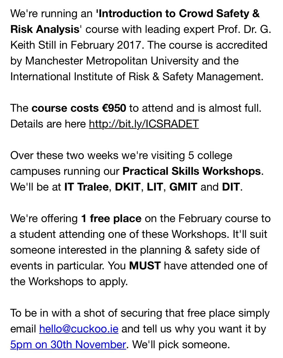 CuckooEvents's tweet photo. Back in @ditofficial tomorrow with @DITEventSociety and our Practical Skills Workshop. Reminder re this opportunity too. #eventprofs https://t.co/toDeLcvEeu