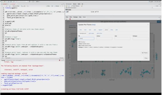 dataandme's tweet photo. ICYMI, don't! "ggedit – interactive ggplot aesthetic and theme editor" https://t.co/leSXATLZBD #rstats #dataviz https://t.co/ifjN7bfN5t
