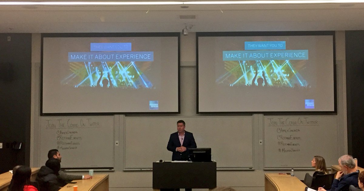AmexCanada's tweet photo. Rob McClean, President and CEO at Amex Canada is speaking at Rotman about Reinventing personal service in a digital world. #ModernService https://t.co/Ru63rTcgUy