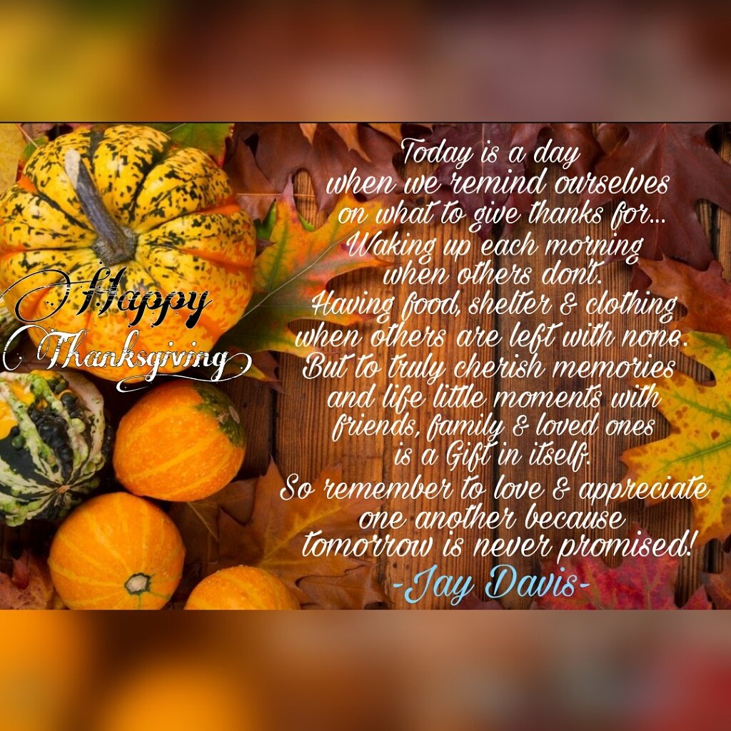 IamJayDavis's tweet photo. Happy Thanksgiving! https://t.co/DbXSkES1k8
