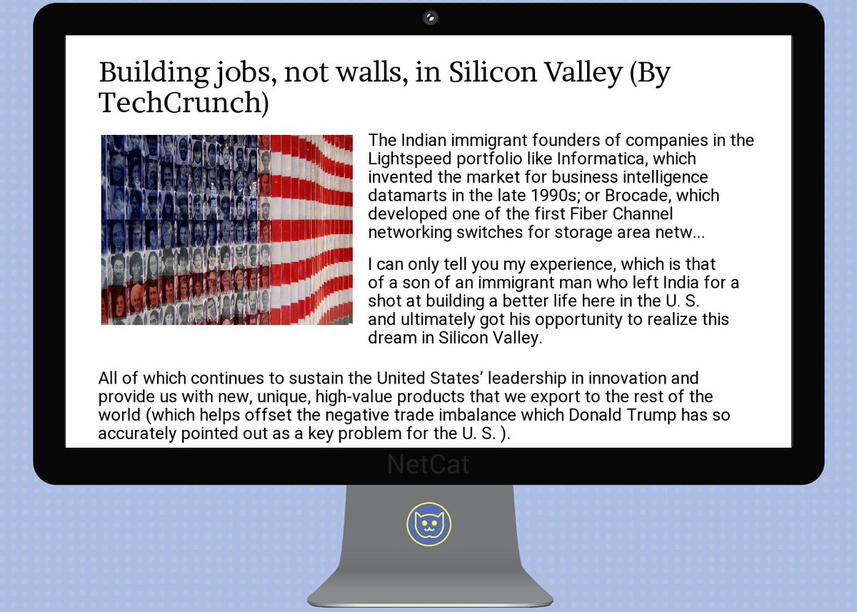 NetCatStartup's tweet image. #startup #summary:  #building  #jobs, not walls, in  #silicon  #valley